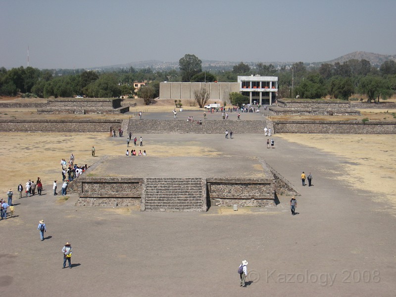 Mexico Pyramids - Mexico City 2009 0140.jpg - A trip to the Teotihuacan area of Mexico to visit the pyramids. A vast complex and a great climb to the top. This was followed by lunch in a cave, then a visit to the historical center of Mexico City. March 2009.